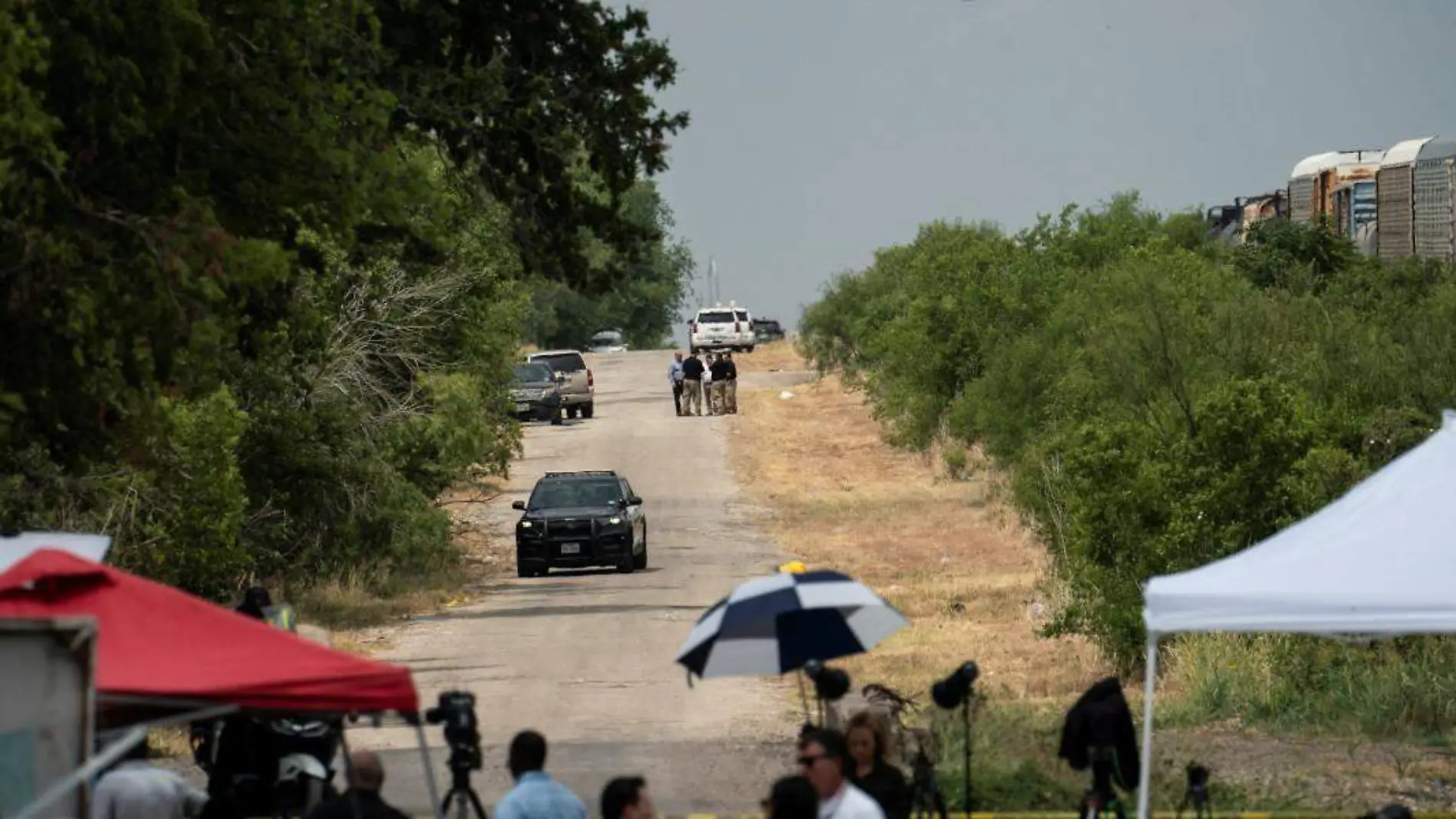 El lunes fue localizado en San Antonio, Texas, un tráiler que transportaba migrantes